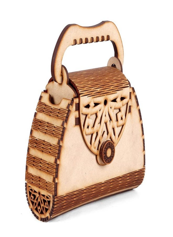 DLEIN Women's Handcrafted Wooden Light Weight Unique CLUTCHES Handbag (CLUTCHES 374) - Image 3